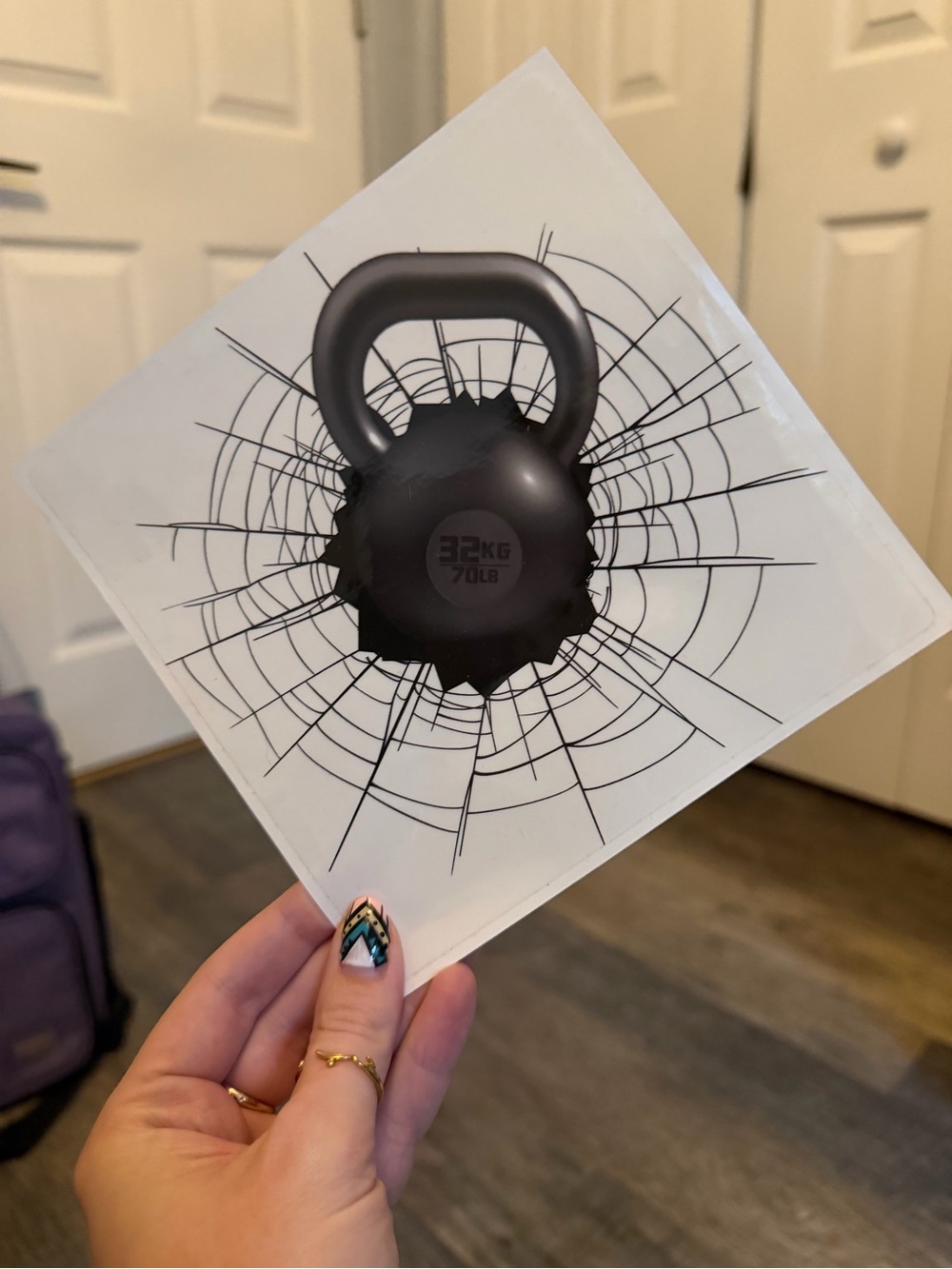 Black Kettlebell Sticker